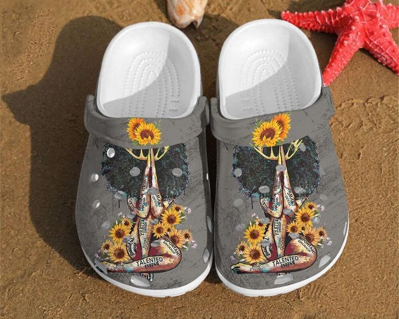 Sunflower Crowned Girl Yoga Gift For Lovers Unisex Clog Shoes
