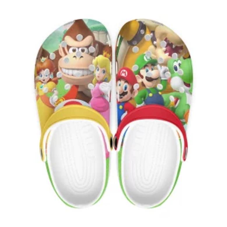 Super Mario Bros Peach, Daisy, Luigi Game Crocs Crocband Shoes Clogs Custom Name For Men Women And Kids