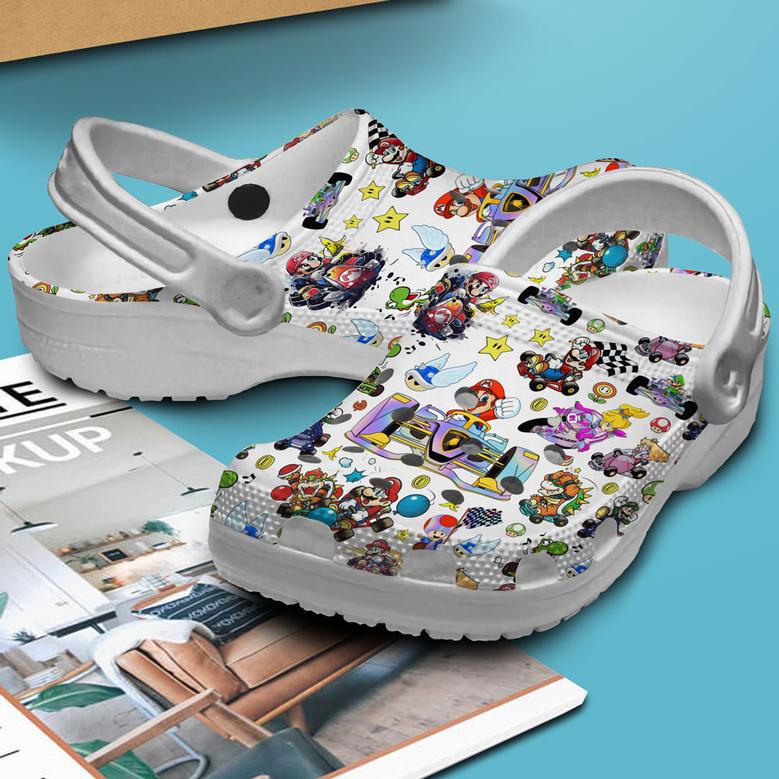 Super Mario Game Crocs Crocband Clogs Custom Name For Men Women And Kids