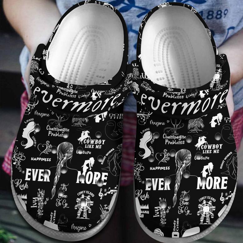 Taylor Swift Music Evermore Crocs Crocband Clogs Shoes