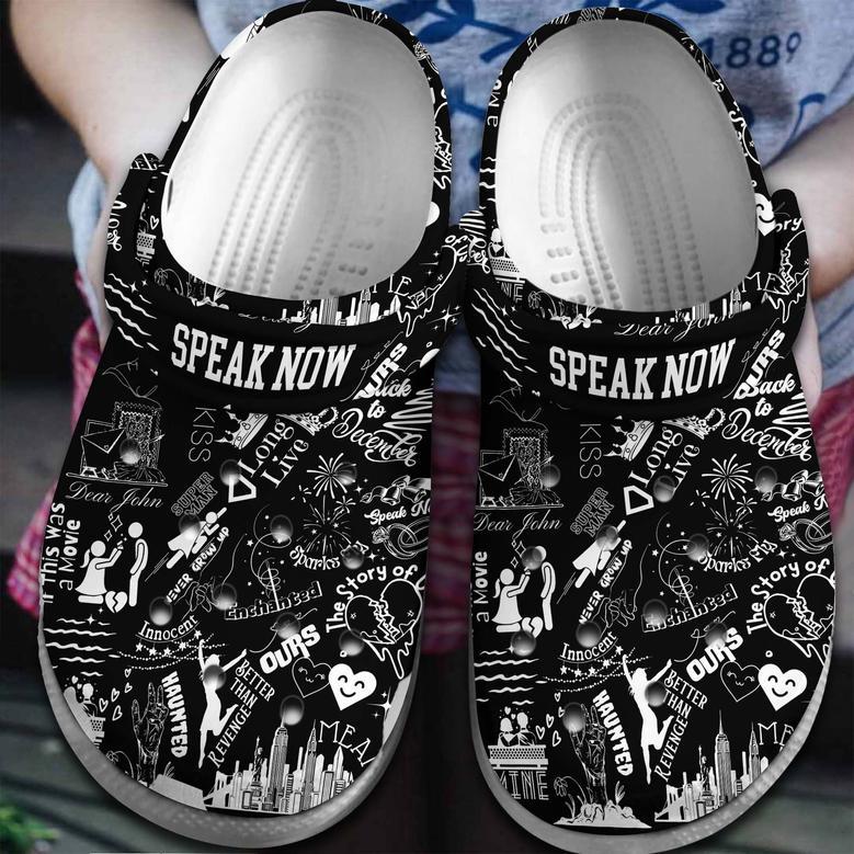 Taylor Swift Music Speak Now Crocs Crocband Clogs Shoes