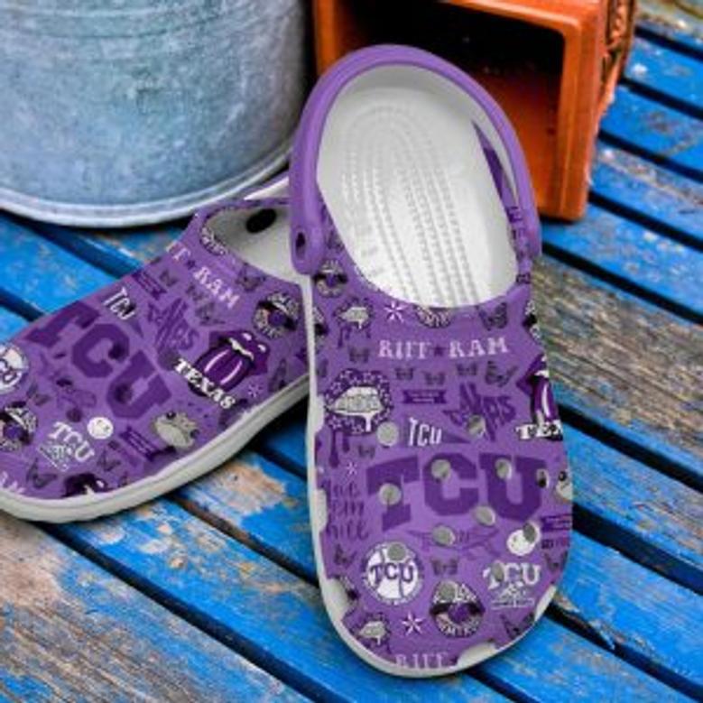 Tcu Horned Frogs Ncaa Sport Crocs Crocband Clogs Shoes