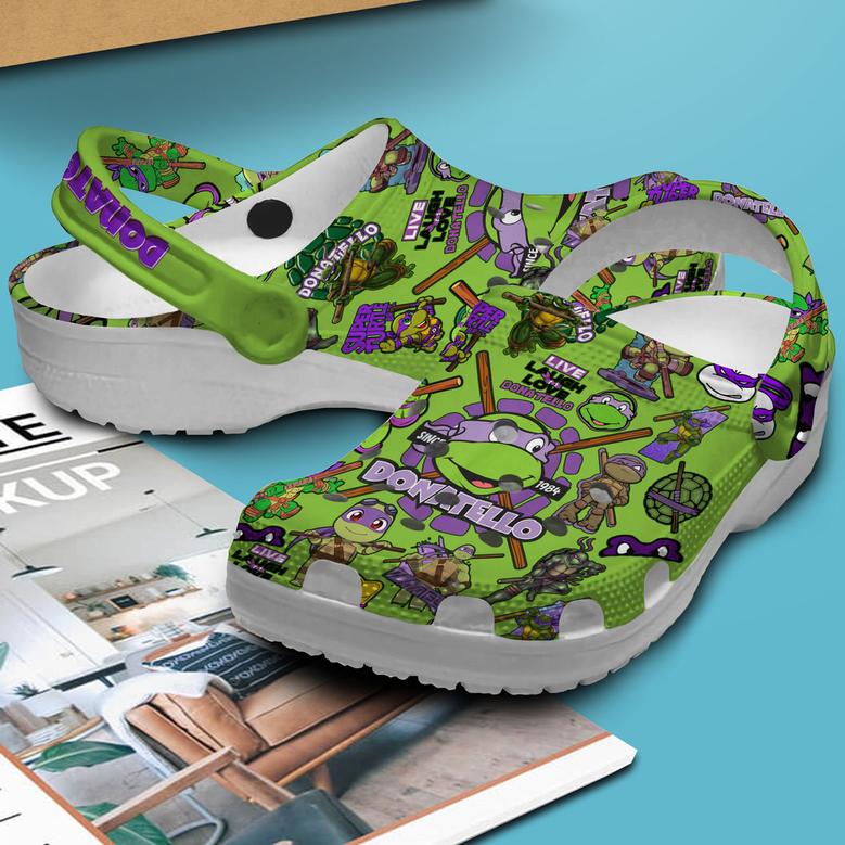 Teenage Mutant Ninja Turtles (Donatello) Cartoon Crocs Crocband Clogs Shoes For Men Women And Kids