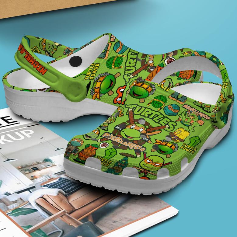 Teenage Mutant Ninja Turtles (Michelangelo) Cartoon Crocs Crocband Clogs Shoes For Men Women And Kids