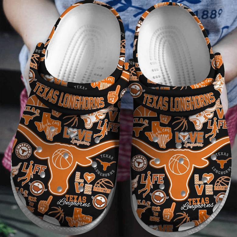 Texas Longhorns Ncaa Sport Crocs Crocband Clogs Shoes