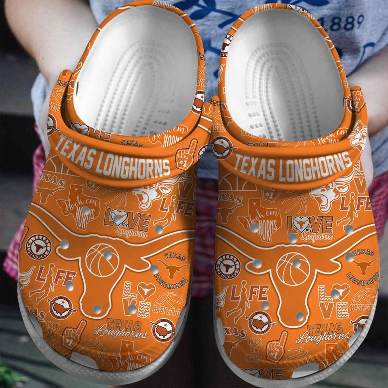 Texas Longhorns Ncaa Sport Crocs Crocband Clogs Shoes