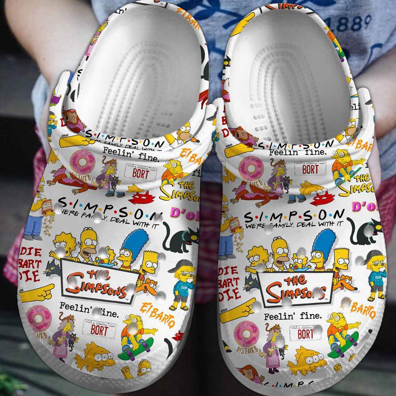 The Simpsons Cartoon Crocs Crocband Clogs Shoes