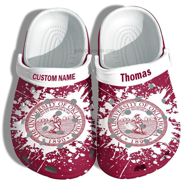 The University Of Oklahoma Graduation Gifts Croc Shoes Customize- Admission Gift Shoes For Men Women