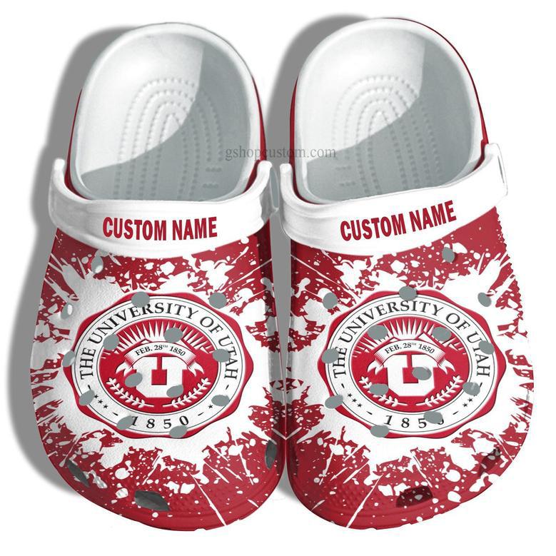 The University Of Utah Graduation Gifts Croc Shoes Customize- Admission Gift Shoes