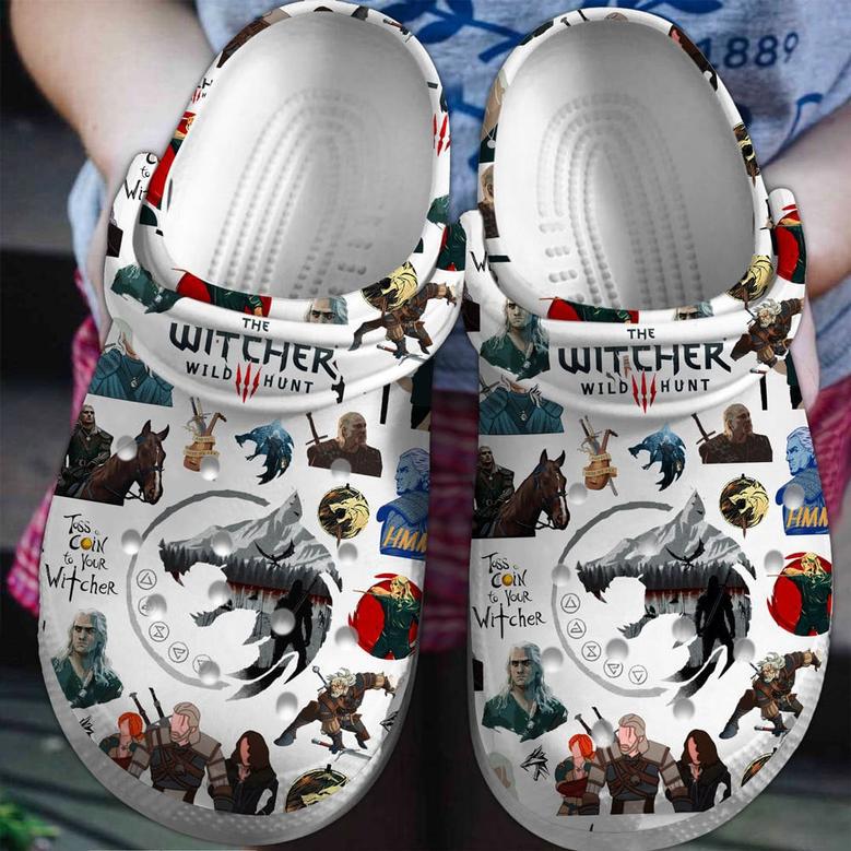 The Witcher Wild Hunt Game Crocs Crocband Clogs Shoes