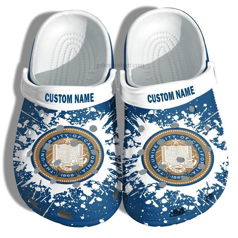 University Of California Croc Shoes Customize- University Graduation Gifts Shoes Admission Gift