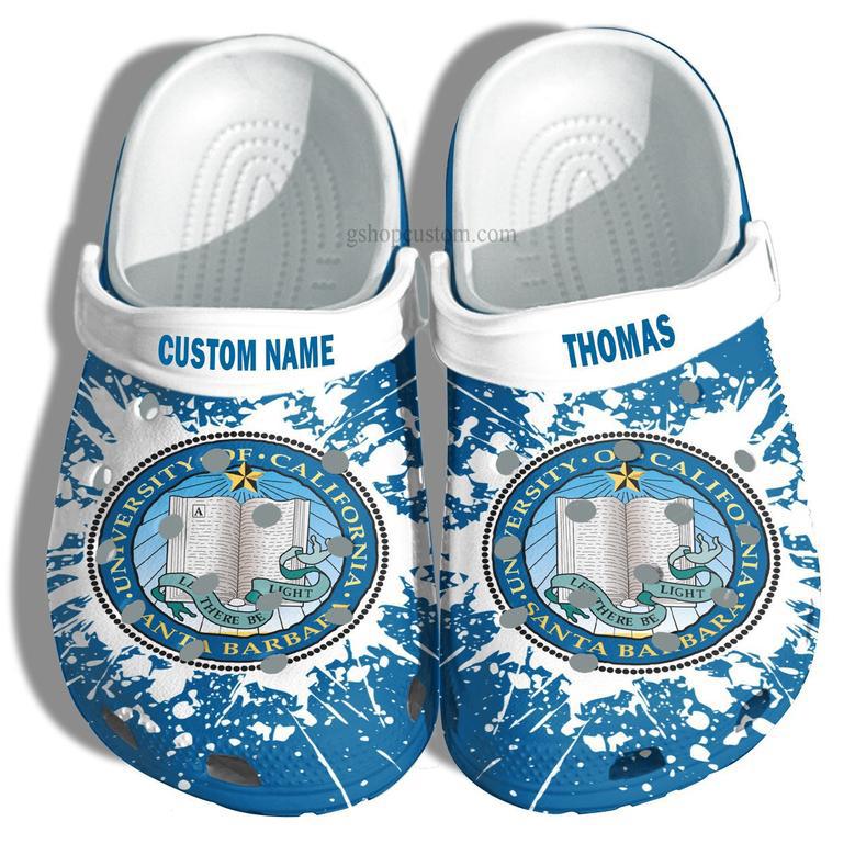 University Of California Santa Barbara Graduation Gifts Croc Shoes Customize- Admission Gift Shoes