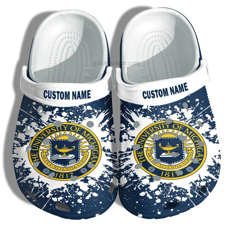 University Of Michigan Croc Shoes Customize- University Graduation Gifts Shoes Admission Gift