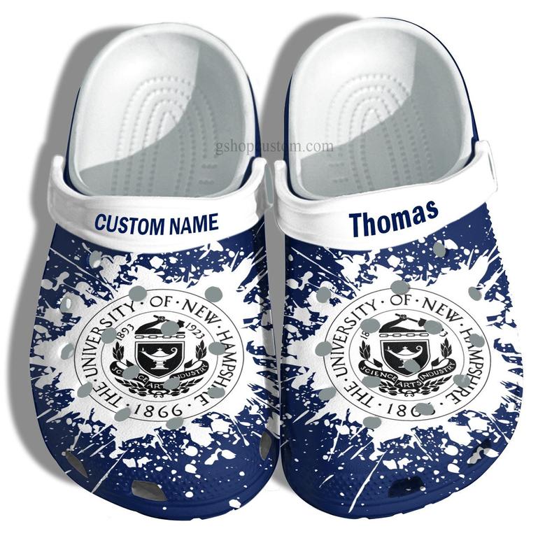 University Of New Hampshire Graduation Gifts Croc Shoes Customize- Admission Gift Shoes