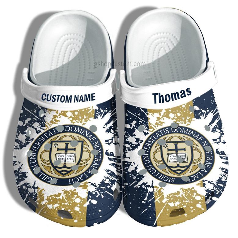 University Of Notre Dame Graduation Gifts Croc Shoes Customize- Admission Gift Shoes