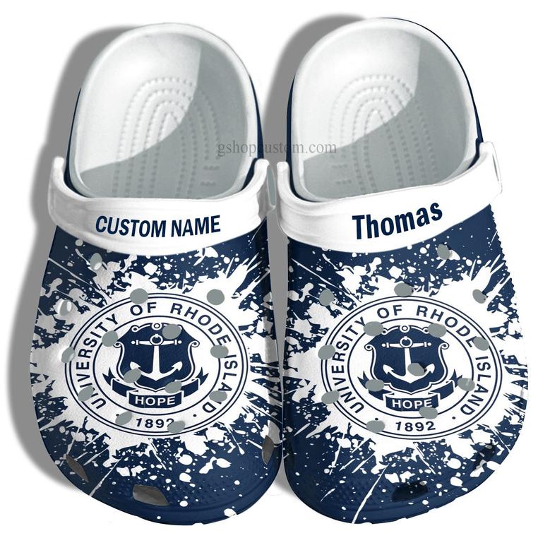 University Of Rhode Island Graduation Gifts Croc Shoes Customize- Admission Gift Shoes