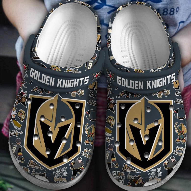 Vegas Golden Knights Nhl Ice Hockey Sport Crocs Crocband Clogs Shoes