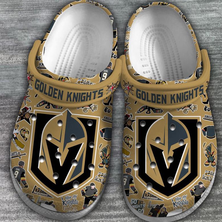 Vegas Golden Knights Nhl Ice Hockey Sport Crocs Crocband Clogs Shoes