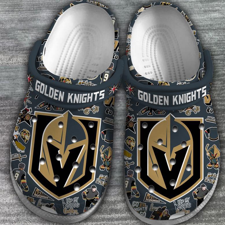 Vegas Golden Knights Nhl Ice Hockey Sport Crocs Crocband Clogs Shoes