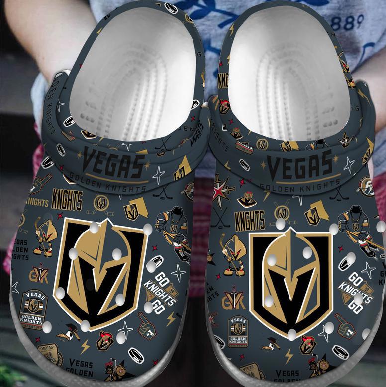 Vegas Golden Knights Nhl Sport Crocs Crocband Clogs Shoes For Men Women And Kids