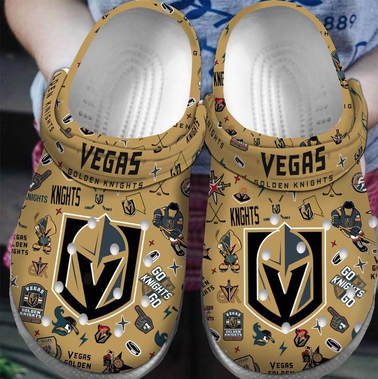 Vegas Golden Knights Nhl Sport Crocs Crocband Clogs Shoes For Men Women And Kids