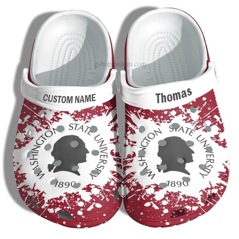 Washington State University Graduation Gifts Croc Shoes Customize- Admission Gift Shoes