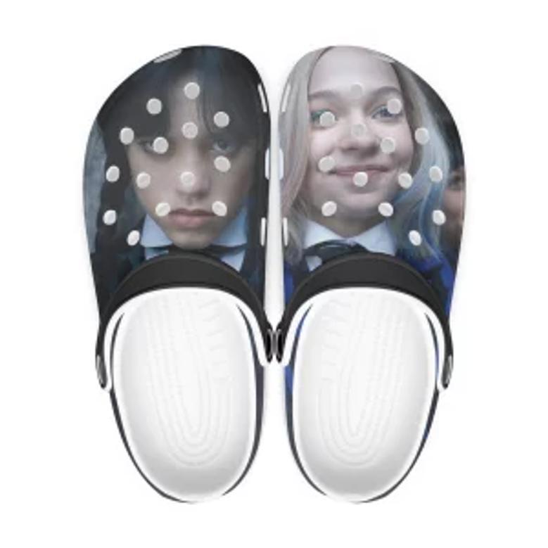 Wednesday Addams Family Tv Series Crocs Crocband Shoes Clogs Custom Name For Men Women And Kids