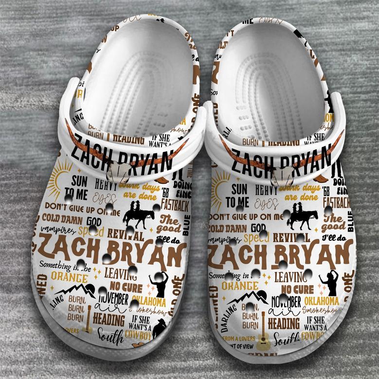 Zach Bryan Singer Music Crocs Crocband Clogs Shoes