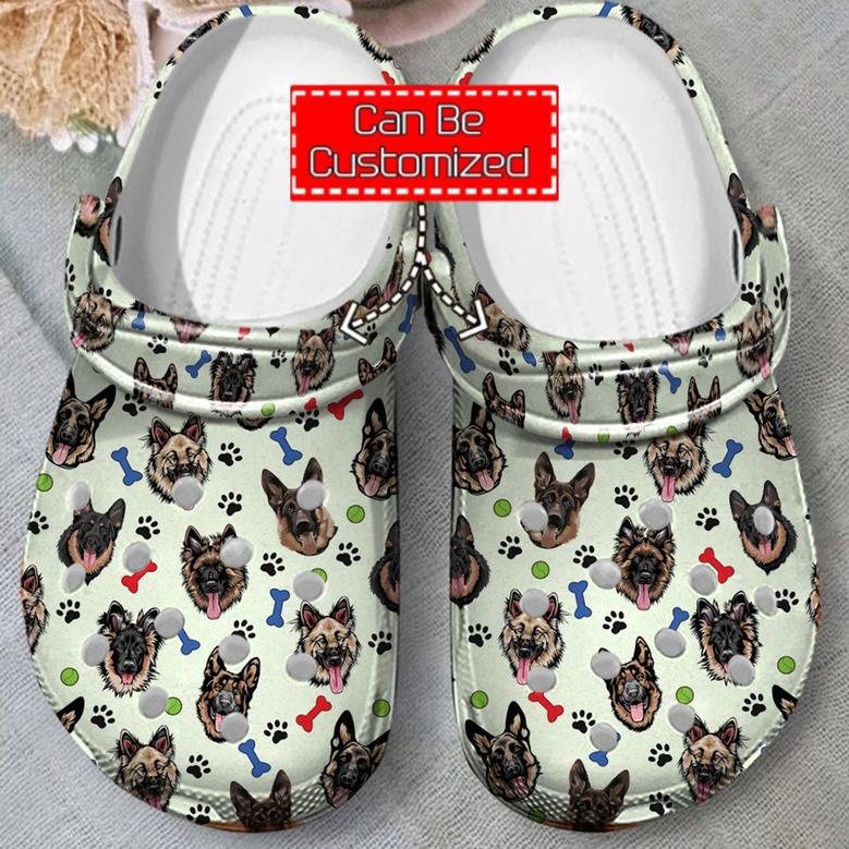 Animal Print - German Shepherds Pattern Clog Shoes For Men And Women