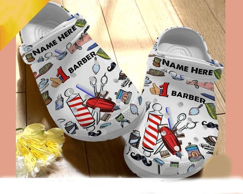 Barber Custom Name Barber Clog Barber Croband Rubber Clog Shoes Comfy Footwear