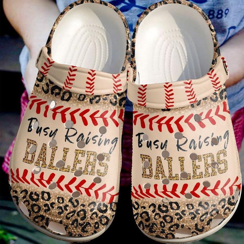 Baseball Busy Raising Ballers Classic Clogs Shoes