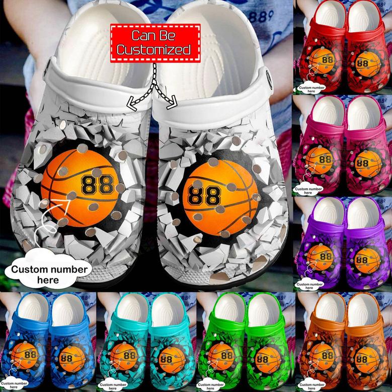 Baseball - Personalized Basketball Broken Wall Clog Shoes For Men And Women