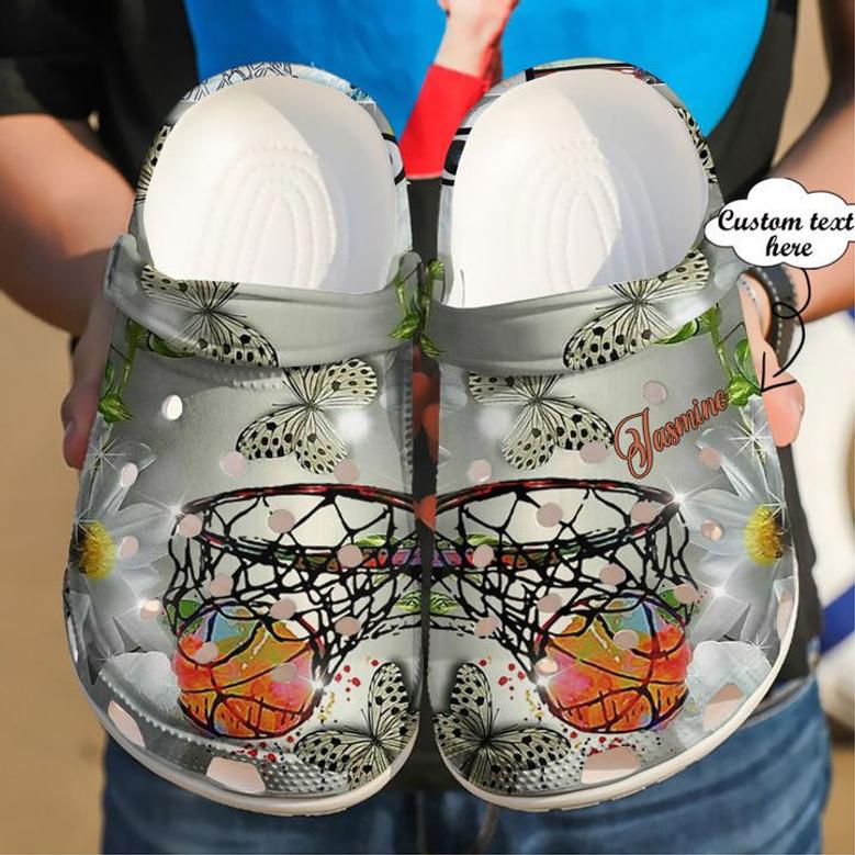 Basketball - Basketball Personalized Daisy Clog Shoes For Men And Women