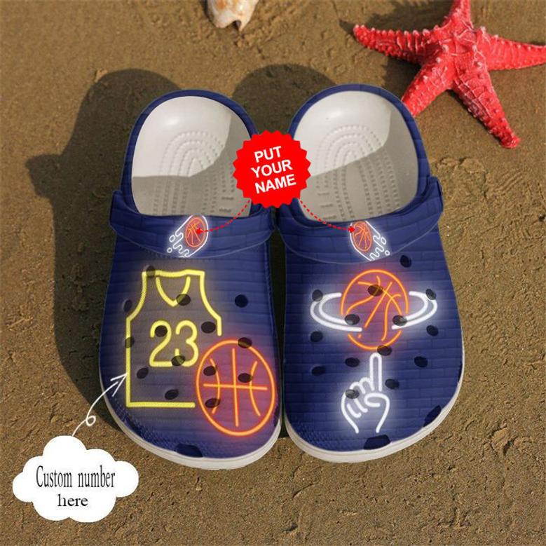 Basketball - Basketball Personalized Neon Clog Shoes For Men And Women