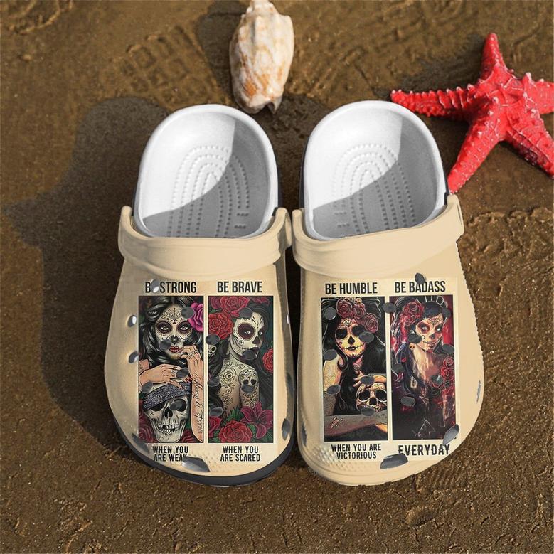 Be Strong Be Brave Rubber Clog Shoes Comfy Footwear