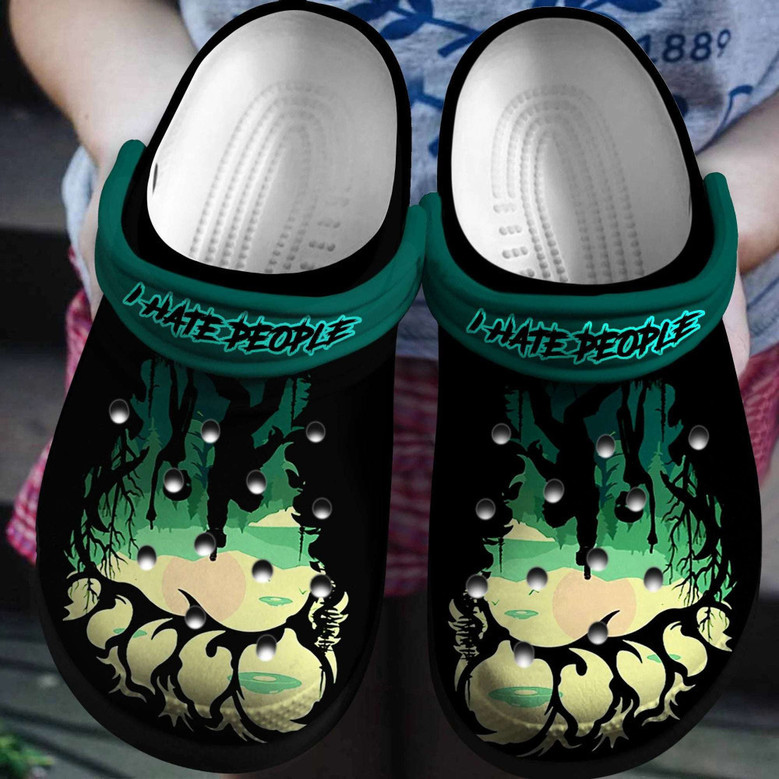 Bigfoot I Hate People Monster For Mens And Womens Gift For Fan Classic Water Rubber Clog Shoes Comfy Footwear