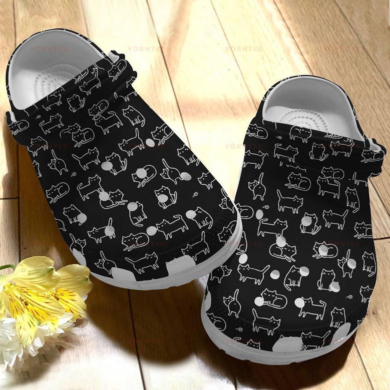 Black Cat 10 Gift For Lover Rubber Clog Shoes Comfy Footwear