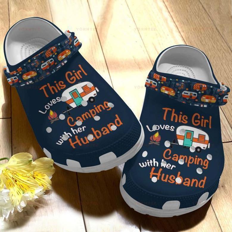 Camper Camping Lovers Girl Husband Gift For Lover Rubber Clog Shoes Comfy Footwear