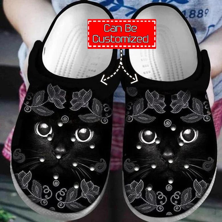 Cat - Black Cat Lovers Clog Shoes For Men And Women