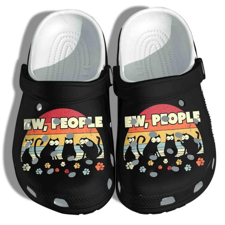 Cats On Night Ew People Gift For Lover Rubber Clog Shoes Comfy Footwear