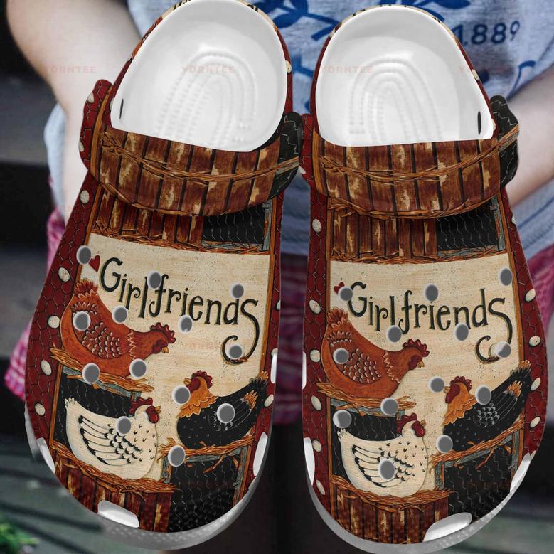Chickens Girl Friends Lovely Gift For Lover Rubber Clog Shoes Comfy Footwear