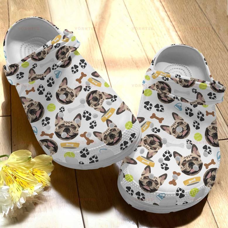 Cute French Bulldog Fashion Style Gift For Lover Rubber Clog Shoes Comfy Footwear