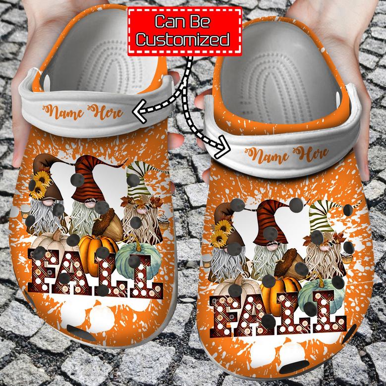 Fall Gnomes Pumpkin Clog Shoes Personalized Fall