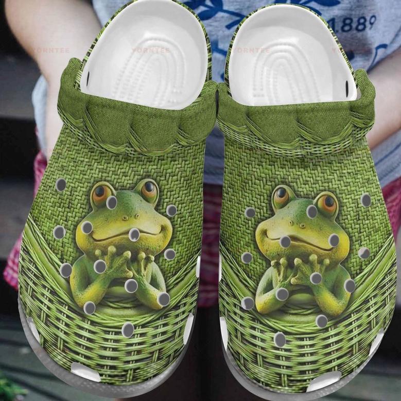 Frog In The Basket 5 Gift For Lover Rubber Clog Shoes Comfy Footwear
