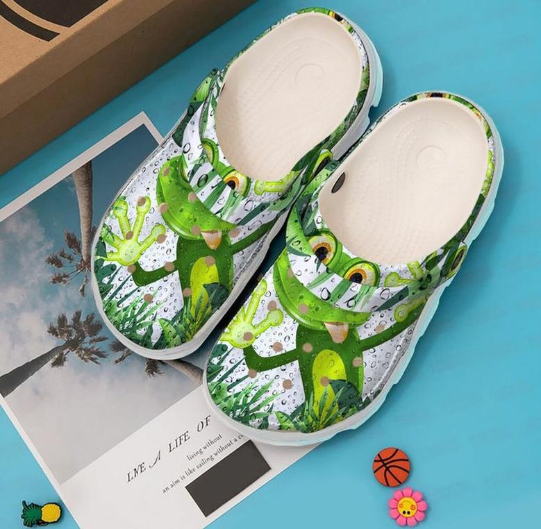 Frog Tropical 102 Gift For Lover Rubber Clog Shoes Comfy Footwear