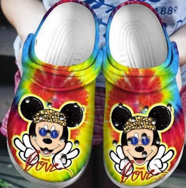 Hippie Mickey Mouse Clog Shoes