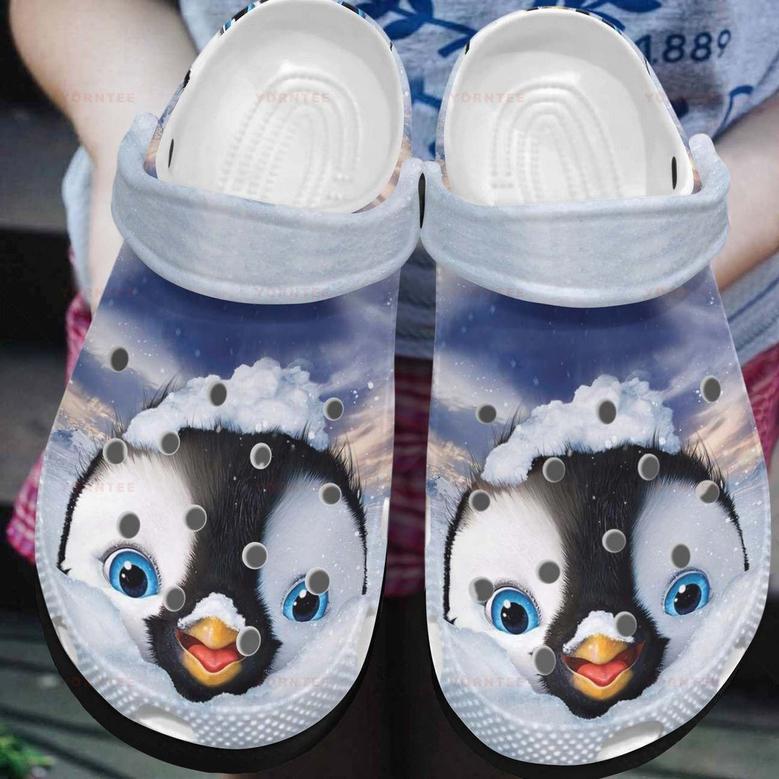 I Love Penguin Style Gift For Lover Rubber Clog Shoes Comfy Footwear
