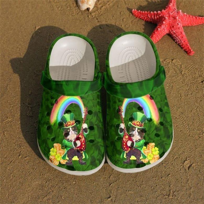 Irish Cat Rainbow For Men And Women Gift For Fan Classic Water Rubber Clog Shoes Comfy Footwear