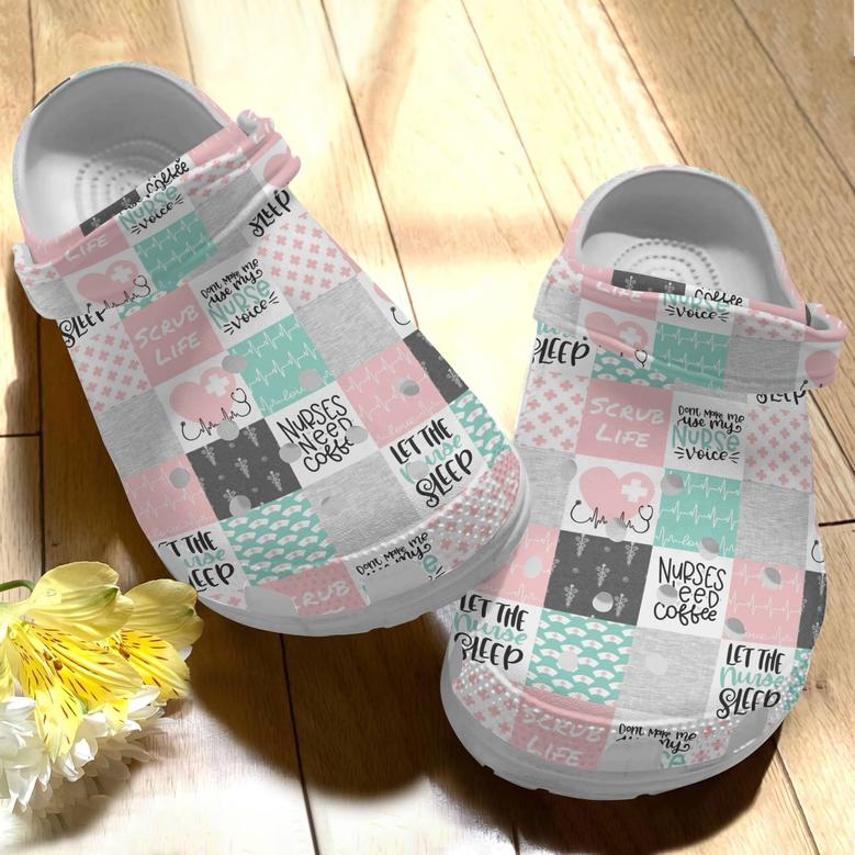 Let The Nurse Sleep Shoes - Nurse Need Coffee Outdoor Shoes Birthday Gift For Women Girl Daughter Mother Sister Friend