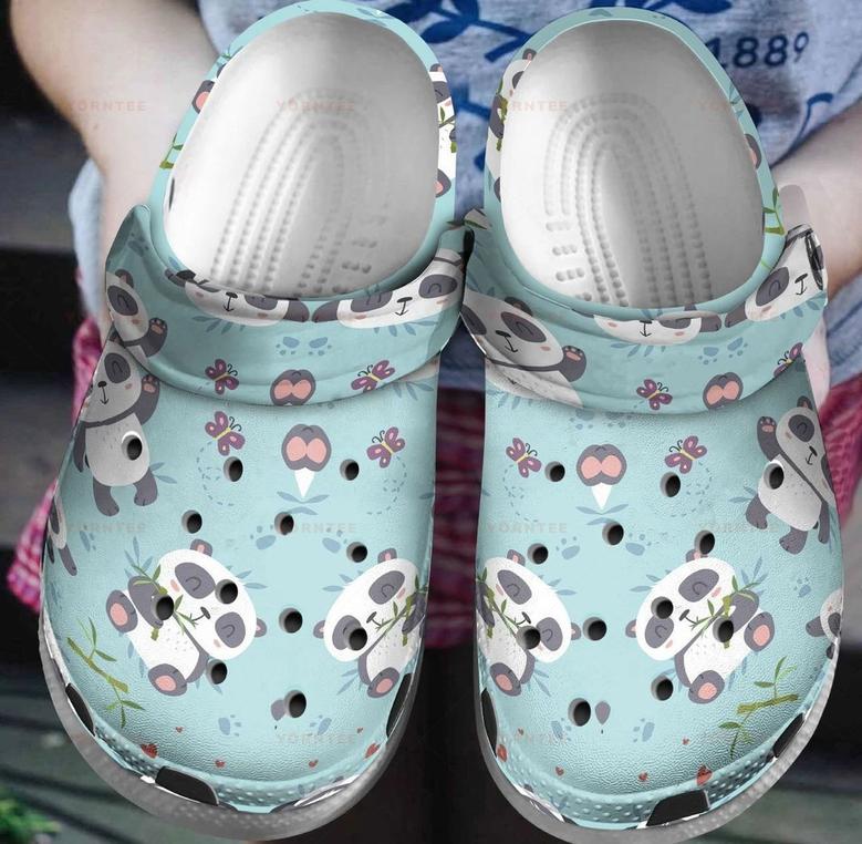 Lovely Panda Style Gift For Lover Rubber Clog Shoes Comfy Footwear